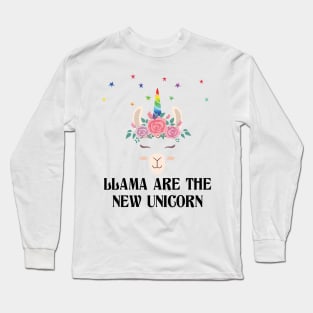 'Llamas Are The New Unicorn' Alpaca Llama Trendy Gift Long Sleeve T-Shirt